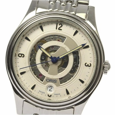オリス コンプリケーション トノーケース 自動巻 ORIS オリス 7528 マイルスコンプリケーション 自動巻腕時計 SS