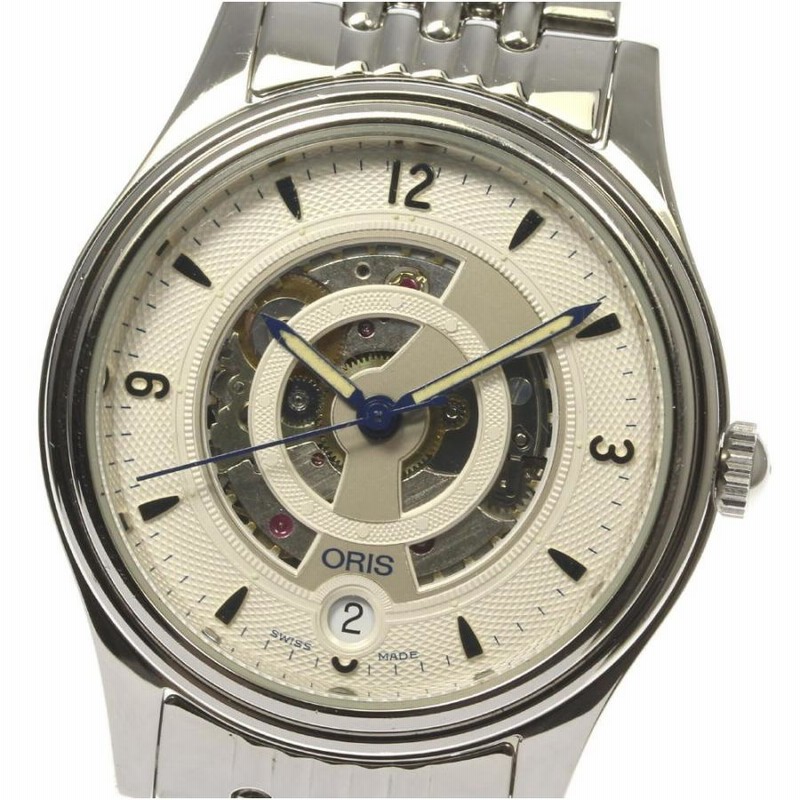 ☆良品【ORIS】オリス クラシック スケルトン デイト 7481 自動