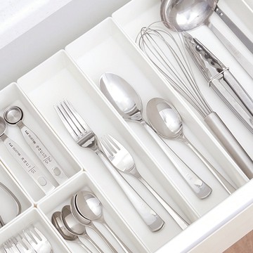 日本 天馬 抽屜分隔/鏡櫃用ABS化妝品餐具收納籃 M 3入