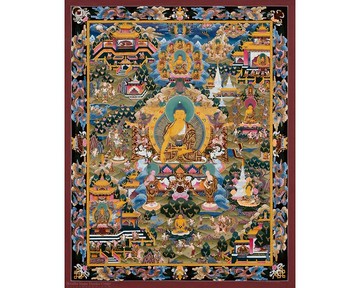 靈性象徵  佛陀生平的唐卡畫