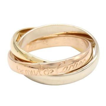 Cartier 卡地亞 Trinity 三環戒指 48 18K 三色三金 【二手名牌BRAND OFF】