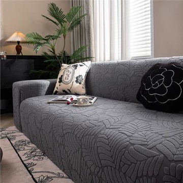 四季通用時尚提花絨懶人沙發套罩簡約風防滑防貓抓防塵全包沙發套
