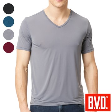 【BVD】冰沁V領短袖衣-C9136BD