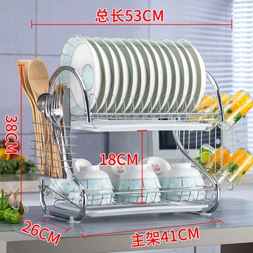 餐具收納架 廚房置物架雙層碗架洗放瀝水架碗碟架碗櫃碗筷盤收納架子用品用具【xy1281】