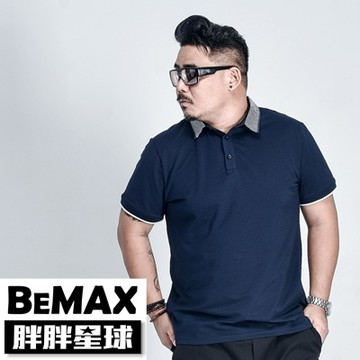 【胖胖星球】中大尺碼‧時尚拼接造型格紋領衫 2XL~7XL‧加大【111201】