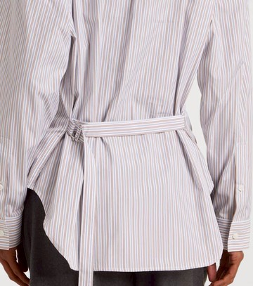 Tod's Belted striped cotton poplin shirt