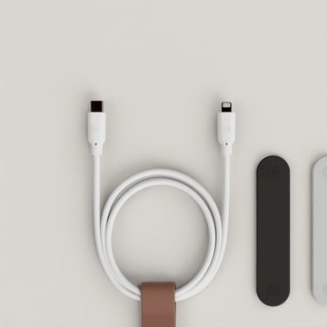 OneMore 品牌訂製皮革磁吸束線帶 兩入組 - 質感黑