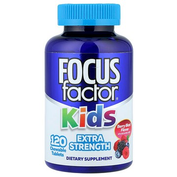 Focus Factor, 兒童，特強型，漿果味，120 片咀嚼片