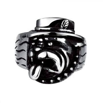 鈦鋼戒指惡狗美式戒飾-帥氣復古歐美時尚生日情人節禮物男飾品73le229【獨家進口】【米蘭精品】