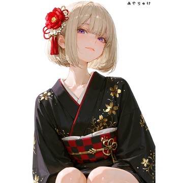 【12月新品】07-109-0048 人物貼紙 性感和服女孩