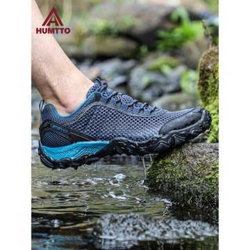 悍途登山鞋男夏低幫爬山鞋防滑耐磨徒步鞋透氣緩震兩棲涉水戶外鞋