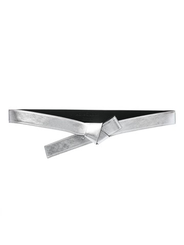 Acne Studios - metallic-effect leather belt - women - Calf Leather - L - Silver