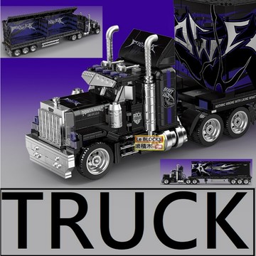 樂積木【預購】品鉑 美式卡車 長69公分 貨櫃車 TRUCK PB8829 重型卡車 烏尼莫克 積木 越野車 跑車 賽車