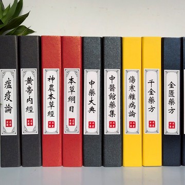 中醫館推拿假書醫院裝飾書醫學假書擺件書仿真書道具書裝飾書餐廳