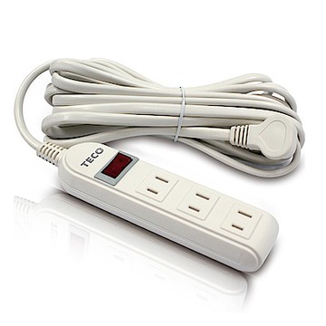 東元 TECO 3座單切2孔延長線2.7m(9尺)(XYFWL13T9)