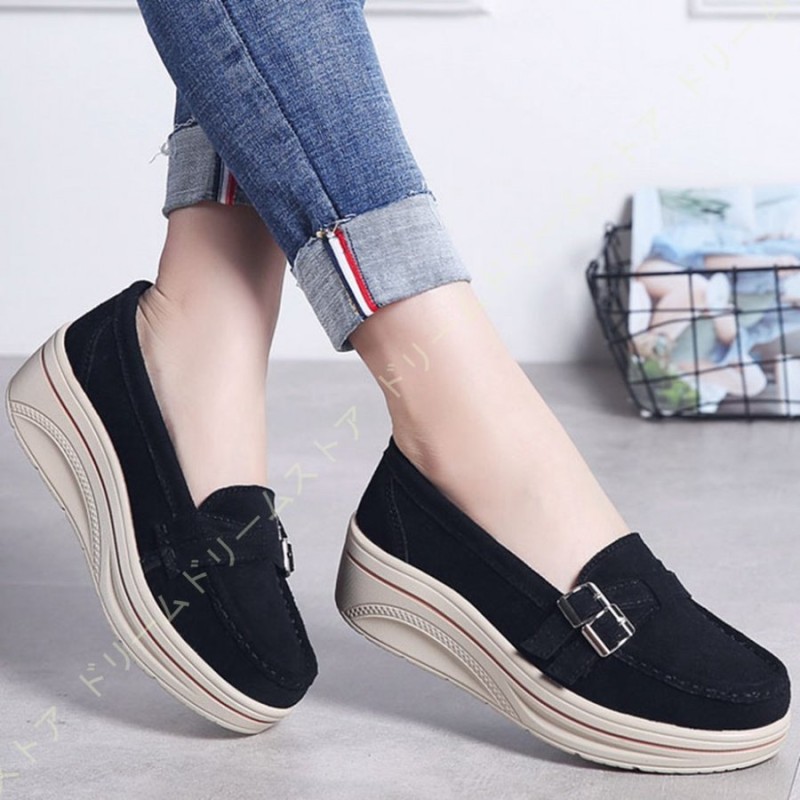 レディース 靴 スリッポン ローファー 厚底 スニーカー カジュアルシューズ ダイエット モカシン レースアップ ローファー スリッポン レディース 厚底 通販 Lineポイント最大0 5 Get Lineショッピング