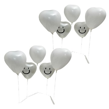 愛心摺疊桌飄 透明笑臉  透明  188g  2入