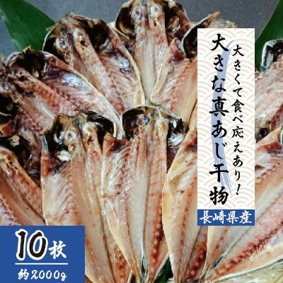 ふるさと納税 松浦市 大きな真あじ干物　10枚(約2000g)