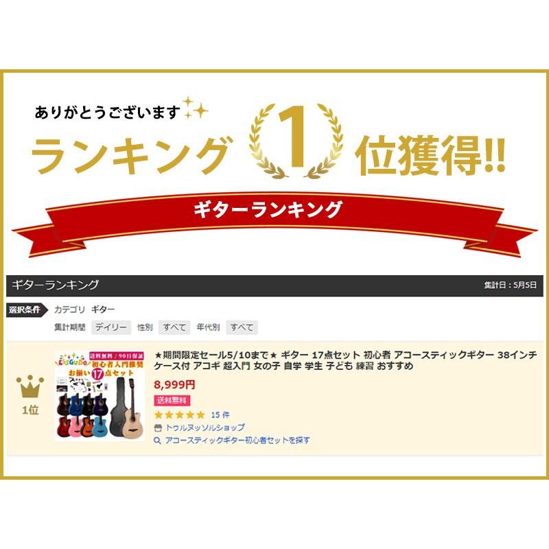 期間限定価格】 ギター 17点セット 初心者 おすすめ