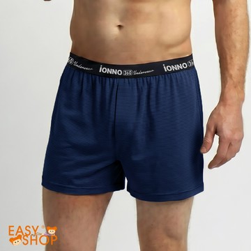 【EASY SHOP】iONNO-冰沙360-奈米涼爽冰絲男士大平口內褲-航海藍