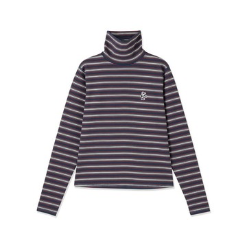 CHUMS Stratum Rib High Neck 女 長袖上衣 海洋條紋 CH181394Z446