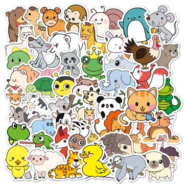 全館💥買100張送100張 動物貼紙 森林動物貼紙 動物 貼紙 獎勵貼紙 卡通貼紙 防水貼紙 行李箱貼紙 水壺貼紙