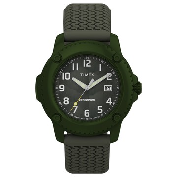 【TIMEX】天美時 Expedition Timber 42 毫米 矽膠錶帶腕錶(綠 TXTW4B34700)