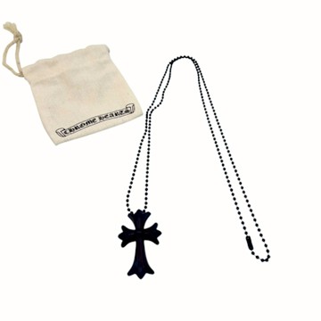 展示品 近全新Chrome Hearts 克羅心黑色樹酯十字架項鍊
