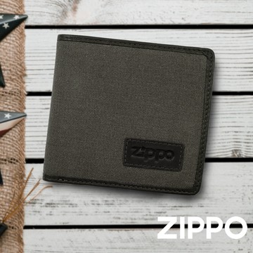 [隔日到貨] ZIPPO 原廠商品 皮革帆布雙折皮夾 2005120