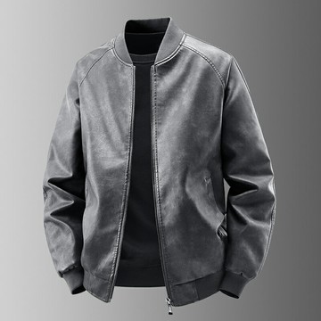 真皮皮衣男士外套秋冬新款大碼青年休閑夾克棒球領機車男裝