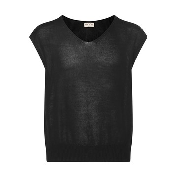 Ma Ry Ya - Black Cotton And Cashmere Blend Knitted Sweater