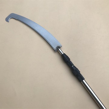 雙鎖不銹鋼壓花伸縮桿 高空鋸子三面磨齒單鉤鋸 8mm螺絲焊修枝鋸