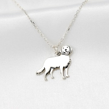 【Angel & Me】黃金獵犬 小狗 s925 純銀項鍊 寵物紀念 聖誕禮物