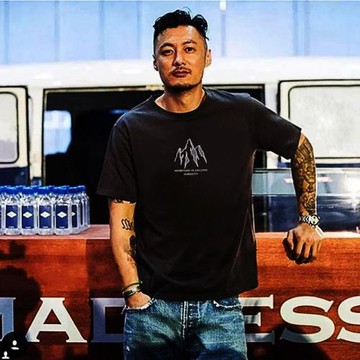 余文樂男士短袖t恤衣服潮牌潮純棉半袖男裝2024新款夏季寬松體恤