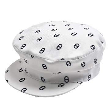 HERMES 經典Vauban豬鼻子LOGO休閒帽(白色)