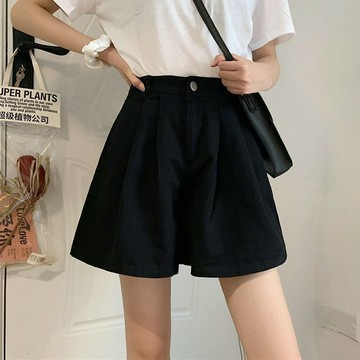 M-4XL 大尺碼短褲 闊腿短褲 大尺碼休閑短褲女夏季新款高腰顯瘦寬松外穿百搭a字闊腿褲大尺碼