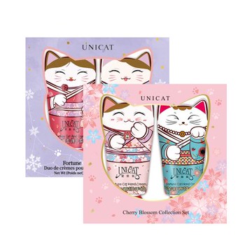 【UNICAT 變臉貓】花漾+雙重好運 招財貓護手霜2入禮盒(2入/40ml)共2盒