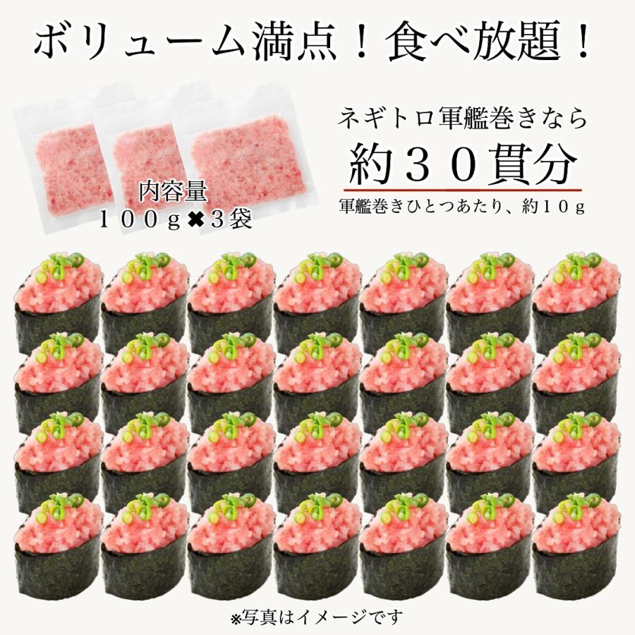 天然 マグロ 粗挽き ネギトロ 300g(100g×3袋) 冷凍 マグロのたたき 小分け 個包装 マグロ 鮪 冷凍食品