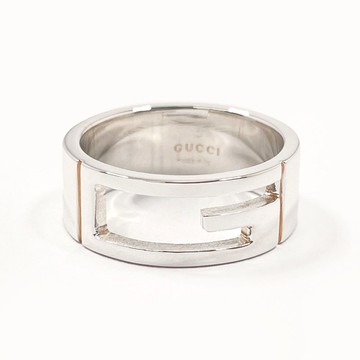 16 號 GUCCI 戒指品牌鏤空 G銀925銀全新成品首飾