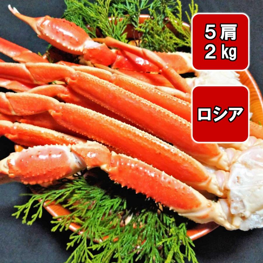 ズワイガニ足 5肩 計約2kg 脚 肩 爪 ボイル 冷凍 4〜5人前