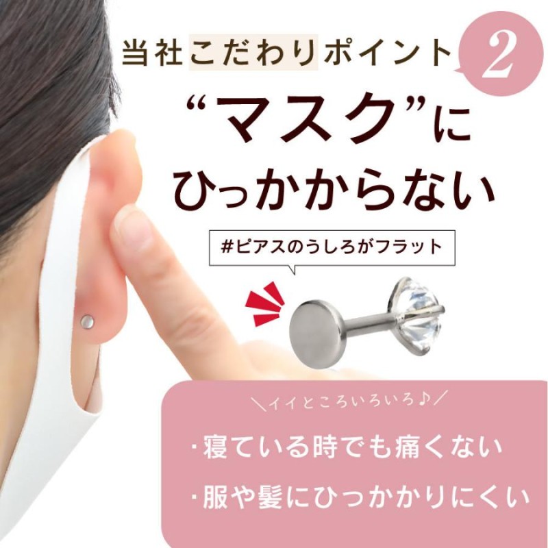 ピアス 軟骨 14G 16G 18G 耳 セカンドピアス 金属アレルギー