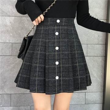 【臺灣公司 可打統編】免運 百褶裙 JK 韓版毛呢半身裙秋冬2023新款顯瘦格子裙子高腰百褶裙百褶短裙時尚 可開發票 全館五折 工廠現貨直銷 新品特價 z10079