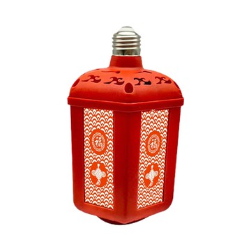 新年大紅燈籠新款七彩福燈迎福燈家用陽臺大門口高清投影七福燈籠