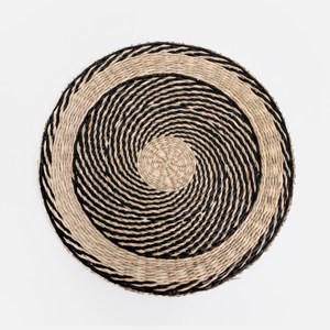 艾禮思手工編織圓餐墊38cm 黑