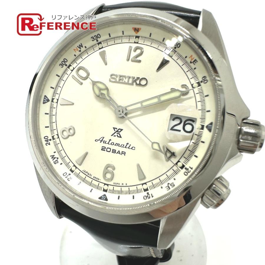 SEIKO セイコー 6R35-00E0 プロスペックス アルピニスト 自動巻き デイト 腕時計 シルバー メンズ【中古】 | LINEショッピング