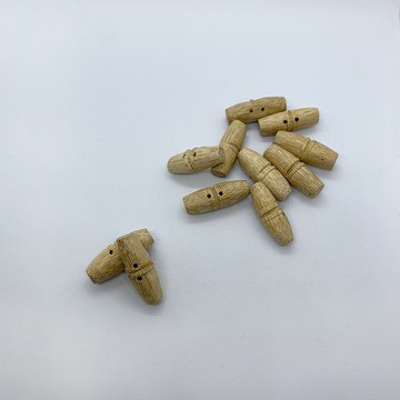 Hana Mokuba – 天然竹雕牛角釦(中) (一包)