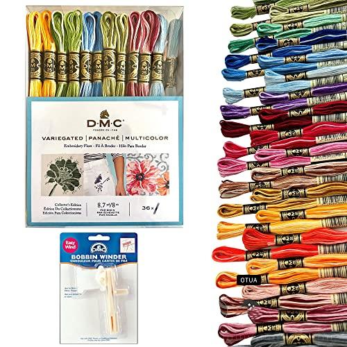 Janlynn Cotton Embroidery Floss Pack 8.7yd 36-Pkg-Variegated Colors