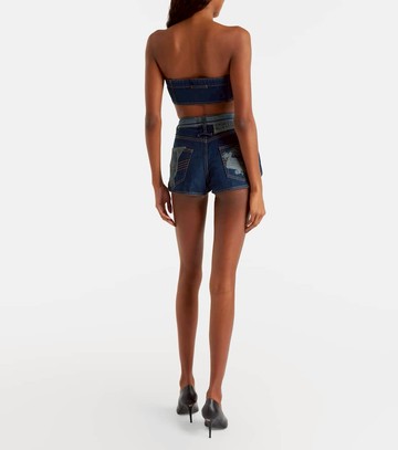 Jean Paul Gaultier Trompe-l'œil denim shorts