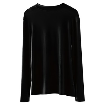 女款輕奢甜美圓領羊絨蛋白內搭 9901  One Size  柔黑色