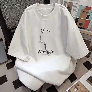 【台灣出貨】100%純棉 美式衣服 黑色上衣 日系衣服 日系t 五分袖 運動上衣 男生上衣  帥氣男裝 情侶衣服 短袖t